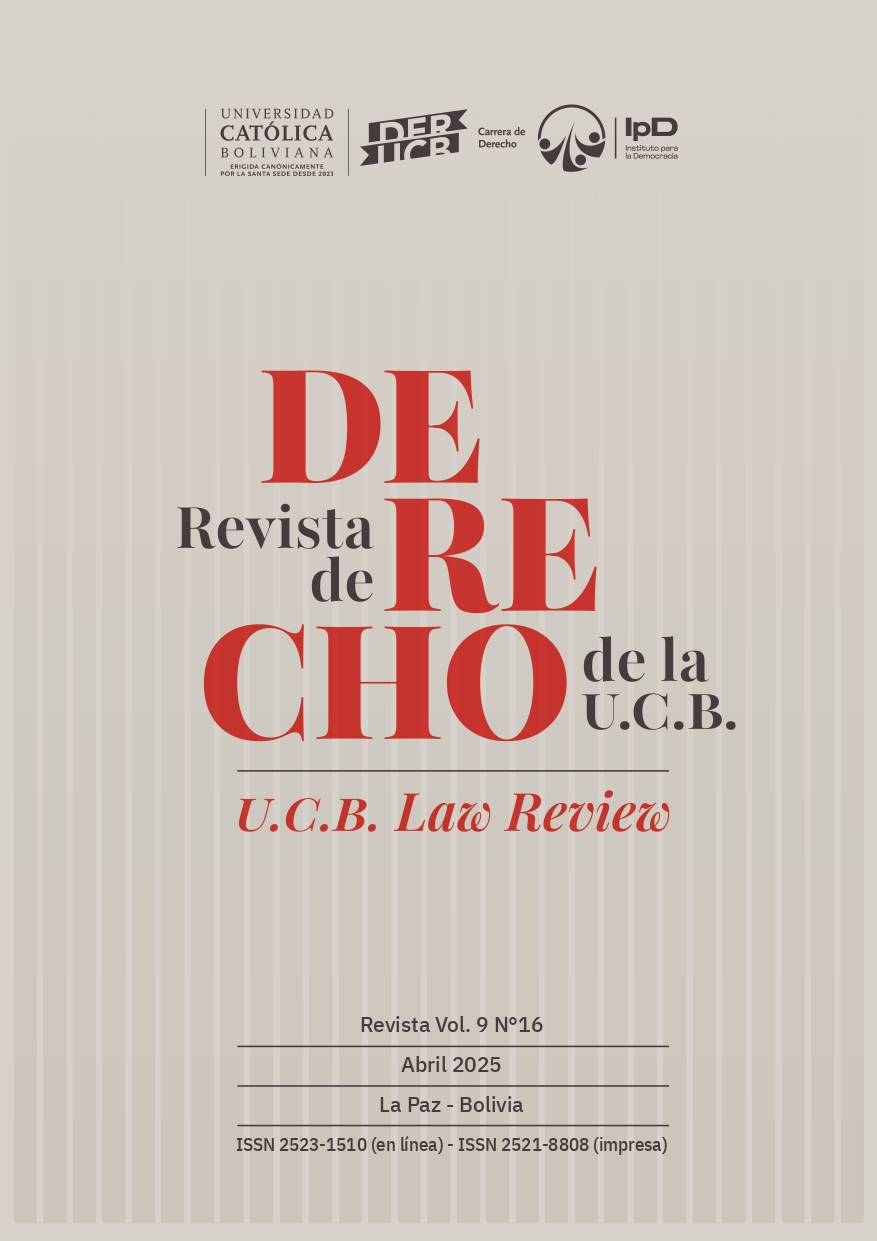 `Portada UCB Law Review Vol.9 No.16