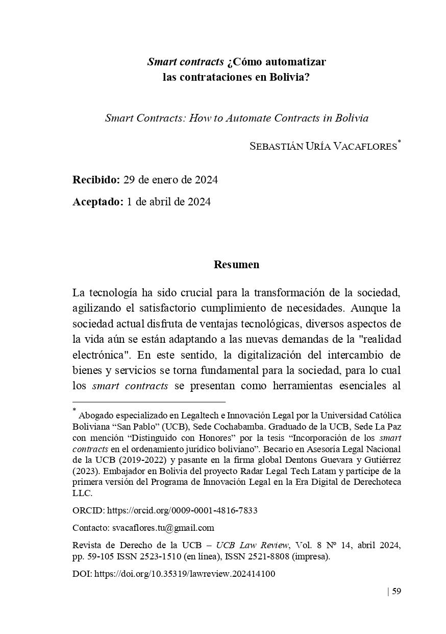 Smart contracts ¿Cómo automatizar las contrataciones en Bolivia? 